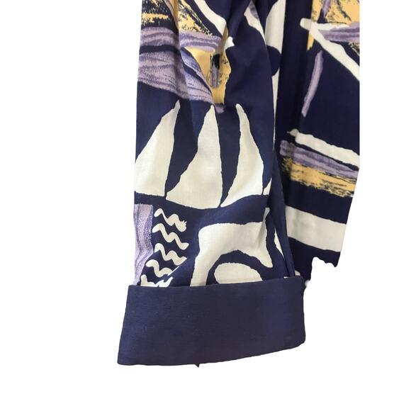 Peri Petites Women's Artsy Long Sleeve Open Front Blazer | Size 8 VINTAGE 80s - Picture 8 of 10